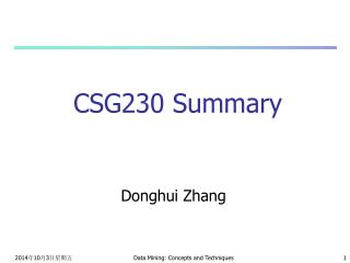 CSG230 Summary