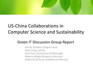 US-China Collaborations in Computer Science and Sustainability