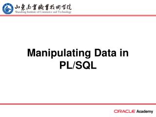 Manipulating Data in PL/SQL