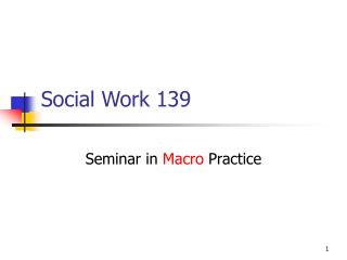 Social Work 139