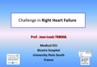 Prof. Jean-Louis TEBOUL Medical ICU Bicetre hospital University Paris South France