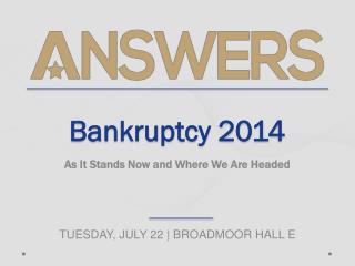 Bankruptcy 2014