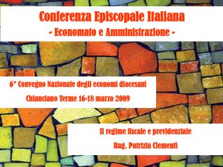 Conferenza Episcopale Italiana - Economato e Amministrazione -