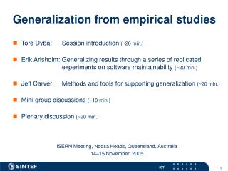 Generalization from empirical studies