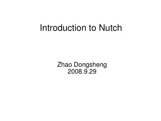 Introduction to Nutch