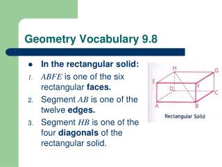 Geometry Vocabulary 9.8