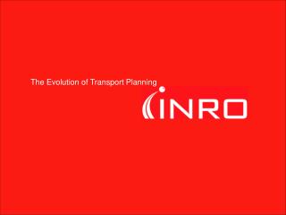 The Evolution of Transport Planning