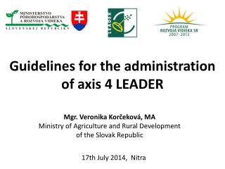 Guidelines for the administration of axis 4 LEADER