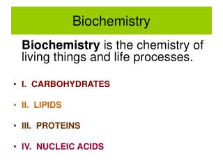 biochemistry ppt presentation