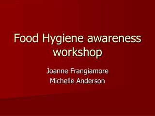 Food Hygiene awareness workshop