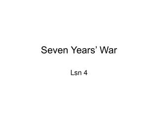 Seven Years’ War