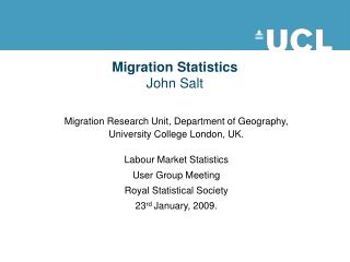 Migration Statistics John Salt