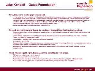 Jake Kendall – Gates Foundation