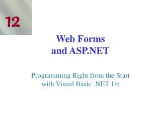 Web Forms and ASP.NET
