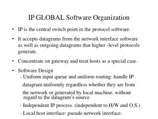 IP GLOBAL Software Organization