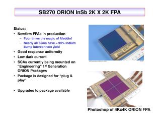 SB270 ORION InSb 2K X 2K FPA