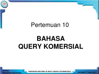 BAHASA QUERY KOMERSIAL