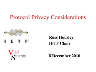 Protocol Privacy Considerations