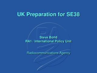 UK Preparation for SE38