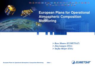 European Plans for Operational Atmospheric Composition Monitoring