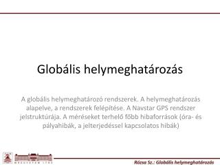 Globális helymeghatározás