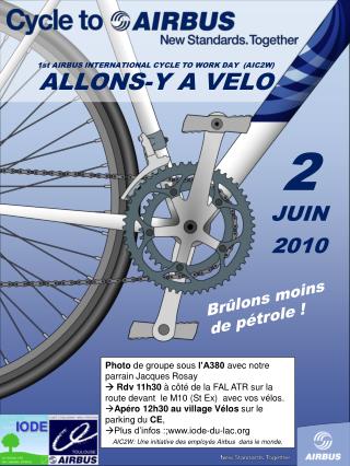 1st AIRBUS INTERNATIONAL CYCLE TO WORK DAY (AIC2W) ALLONS-Y A VELO