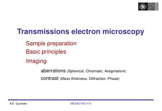 Transmissions electron microscopy