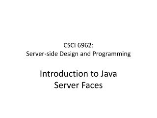 CSCI 6962: Server-side Design and Programming