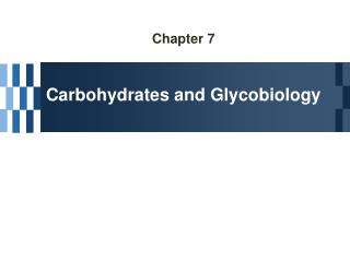 Chapter 7 Carbohydrates and Glycobiology