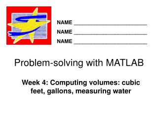 Problem-solving with MATLAB