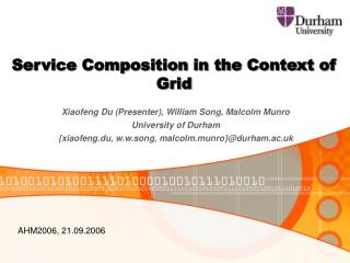 Service Composition in the Context of Grid