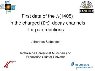First data of the L (1405) in the charged ( Sp ) 0 decay channels for p+p reactions