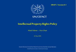 Intellectual Property Rights Policy Mark Palmer – Vice Chair 24 May 2006