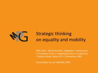 Strategic thinking on equality and mobility