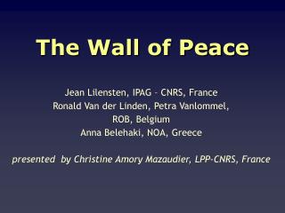 The Wall of Peace