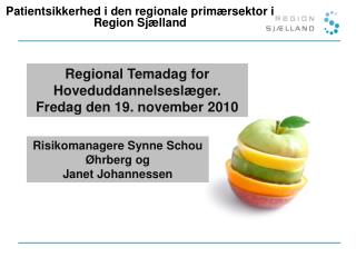 Patientsikkerhed i den regionale primærsektor i Region Sjælland