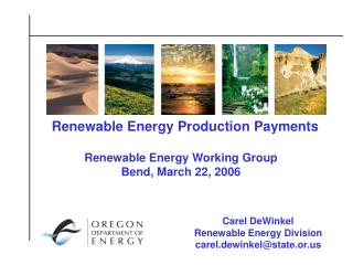 Renewable Energy Production Payments