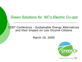 Green Solutions for NC’s Electric Co-ops