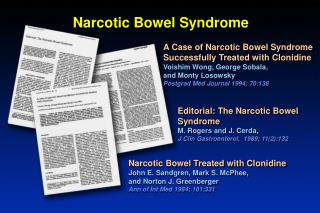 Narcotic Bowel Syndrome