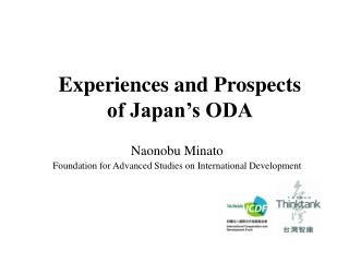 Experiences and Prospects of Japan’s ODA