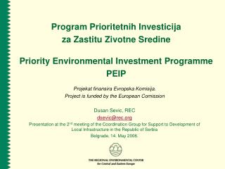 Program Prioritetnih Investicija za Zastitu Zivotne Sredine