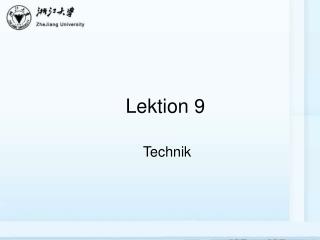 Lektion 9