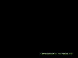 CIFOR Presentation: Procitropicos 2004