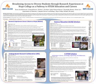 Broadening Access to Diverse Students through Research Experiences at