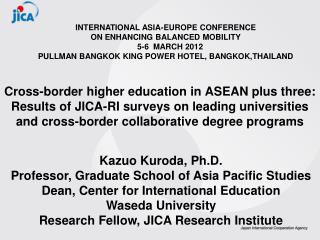 INTERNATIONAL ASIA-EUROPE CONFERENCE ON ENHANCING BALANCED MOBILITY