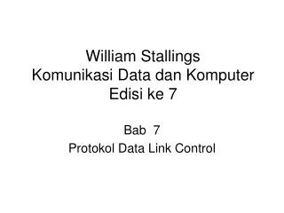 William Stallings Komunikasi Data dan Komputer Edisi ke 7