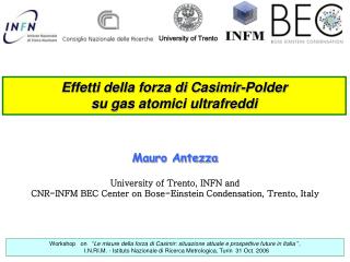 Effetti della forza di Casimir-Polder su gas atomici ultrafreddi