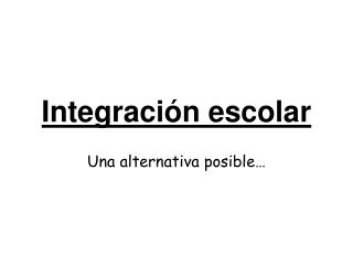 Integración escolar