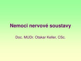 Nemoci nervové soustavy