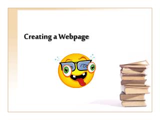 Creating a Webpage